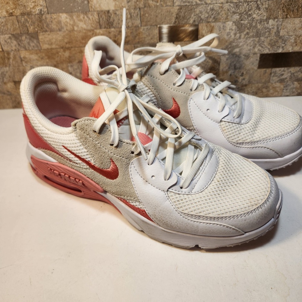 Nike Air Max Excee Womens 7 White Pink Crimson CD5432-126 Running Shoes